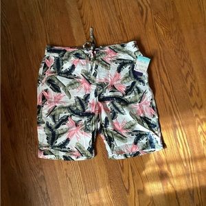 Tropical linen shorts